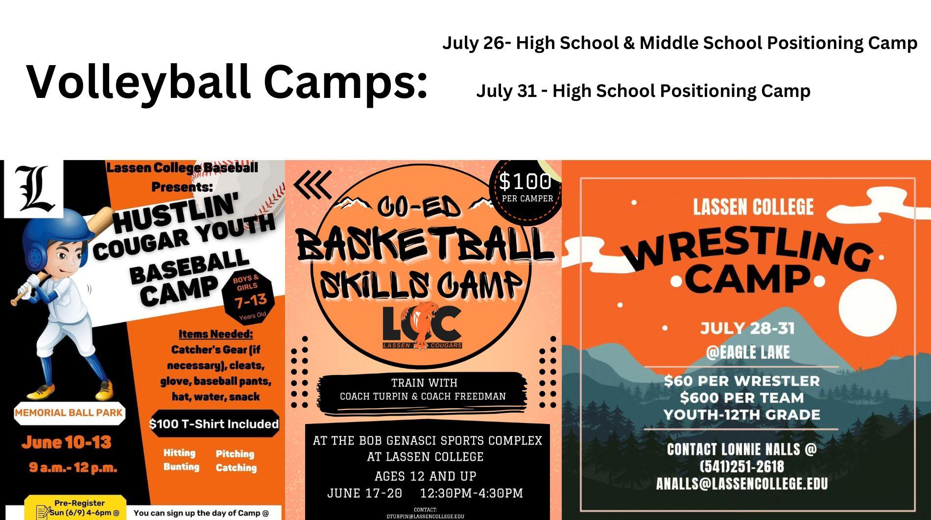 Lassen College Youth Camps set to begin