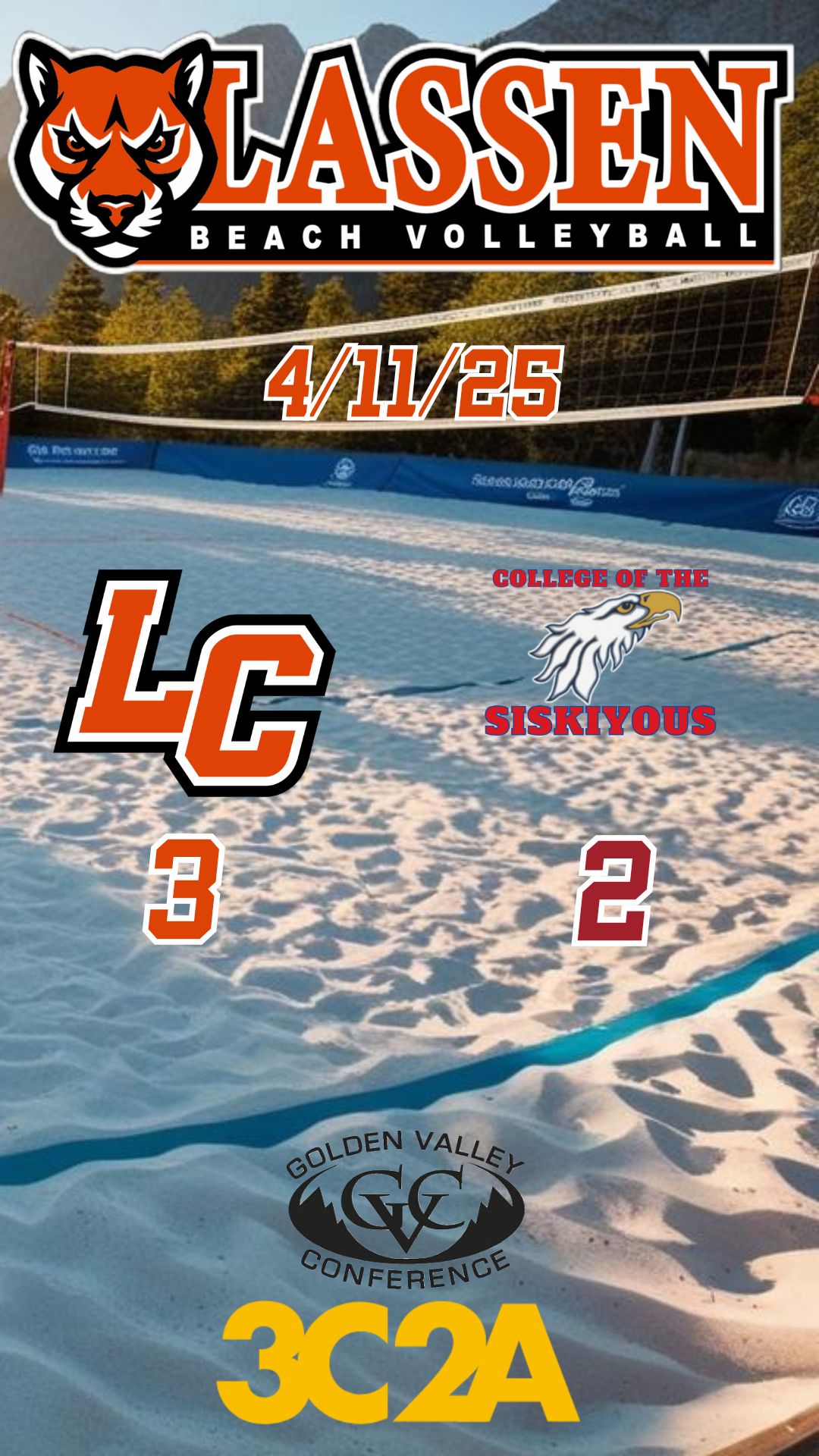 Lassen takes down Siskiyous